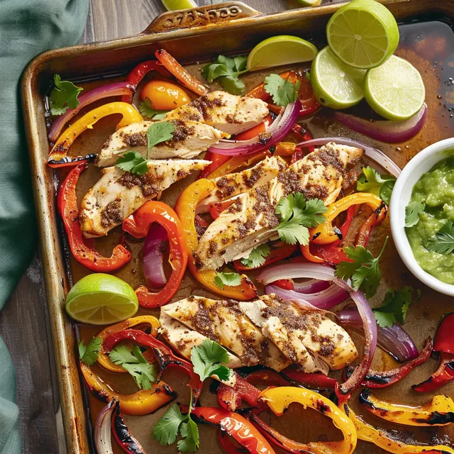 Poulet fajitas au four