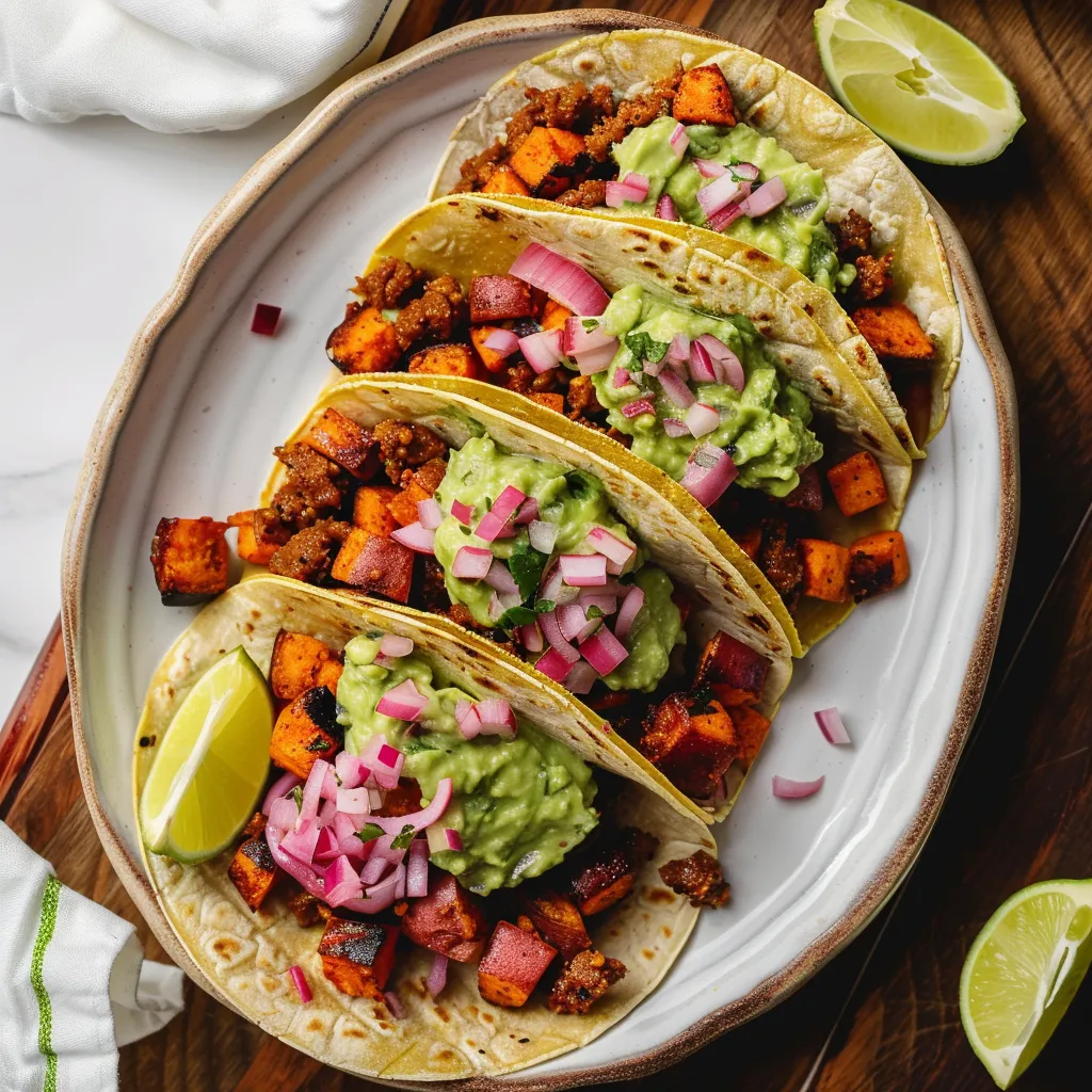 Tacos gourmands chorizo et patates douces