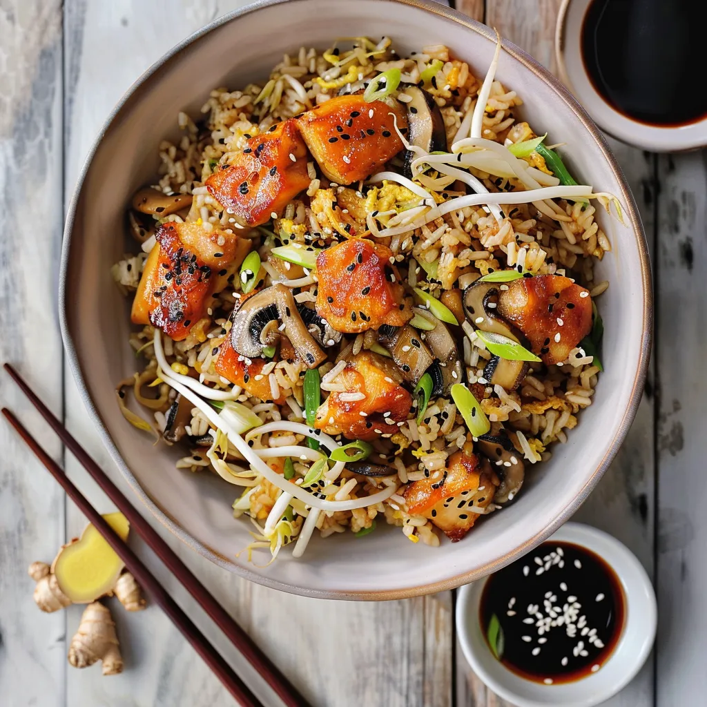 Wok express poulet champignons