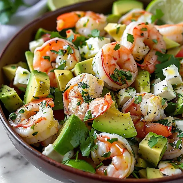 Crevettes avocat palmier