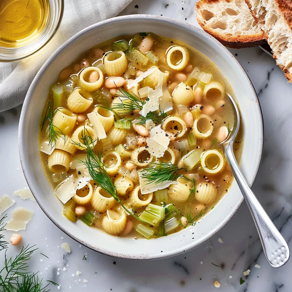 Délicieuse minestrone blanche réconfort