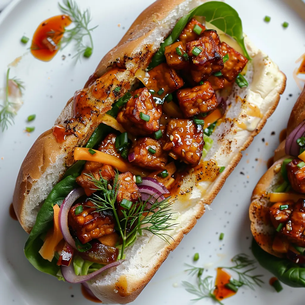 Savoureux sous-marins tempeh