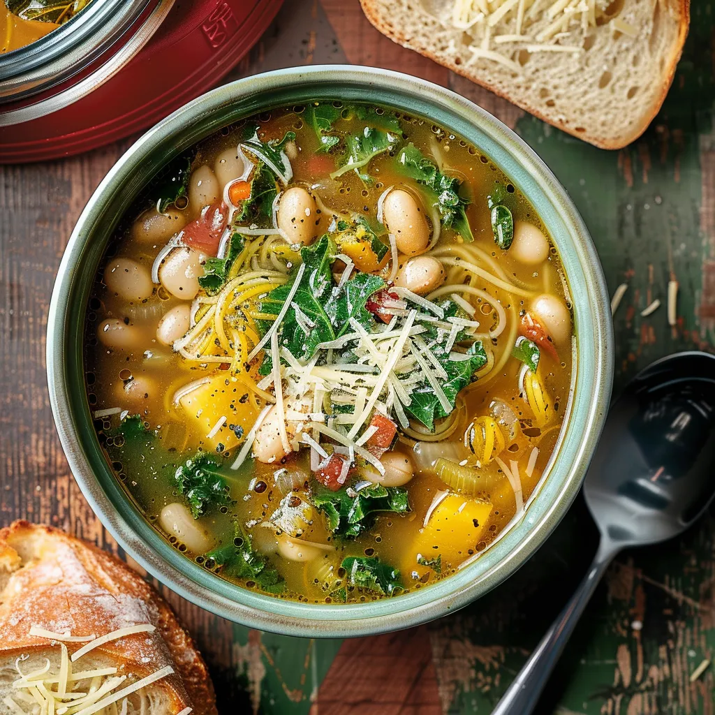 Bol généreux de courge spaghetti au kale