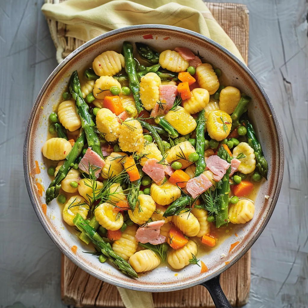 Asperges et gnocchis gourmands