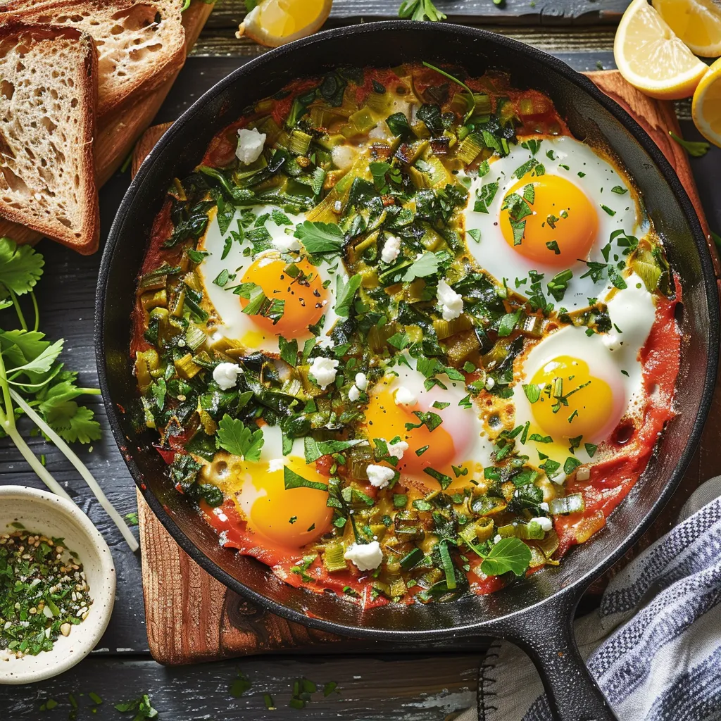 Œufs aux poireaux fondants