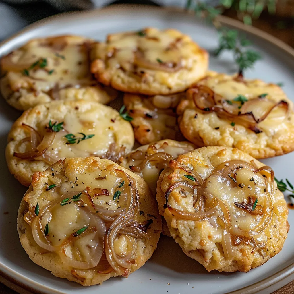 Goûtez les biscuits salés oignons comté