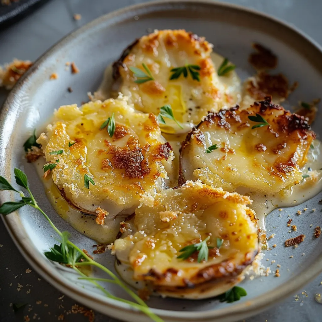 Gratin d'huîtres avec fromage