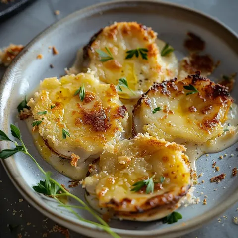 Gratin d'huîtres avec fromage