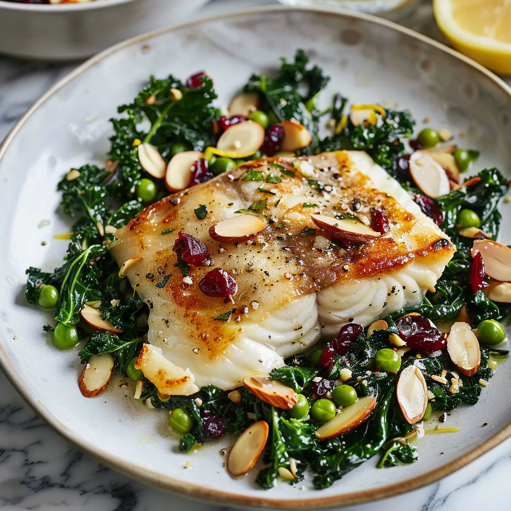 Morue croquante au kale