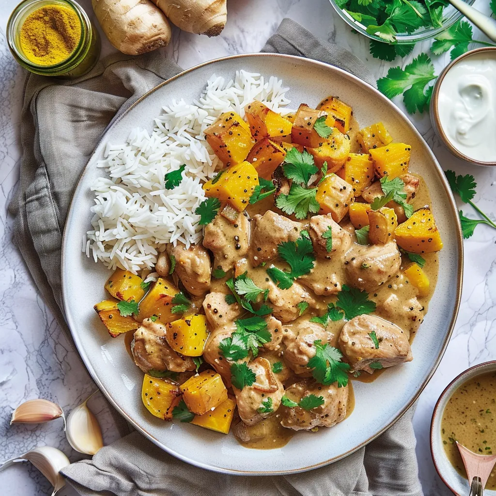 Dattes poulet tendre rutabaga rôti