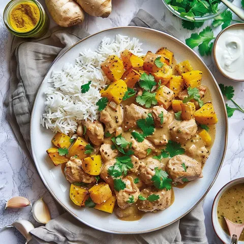 Dattes poulet tendre rutabaga rôti