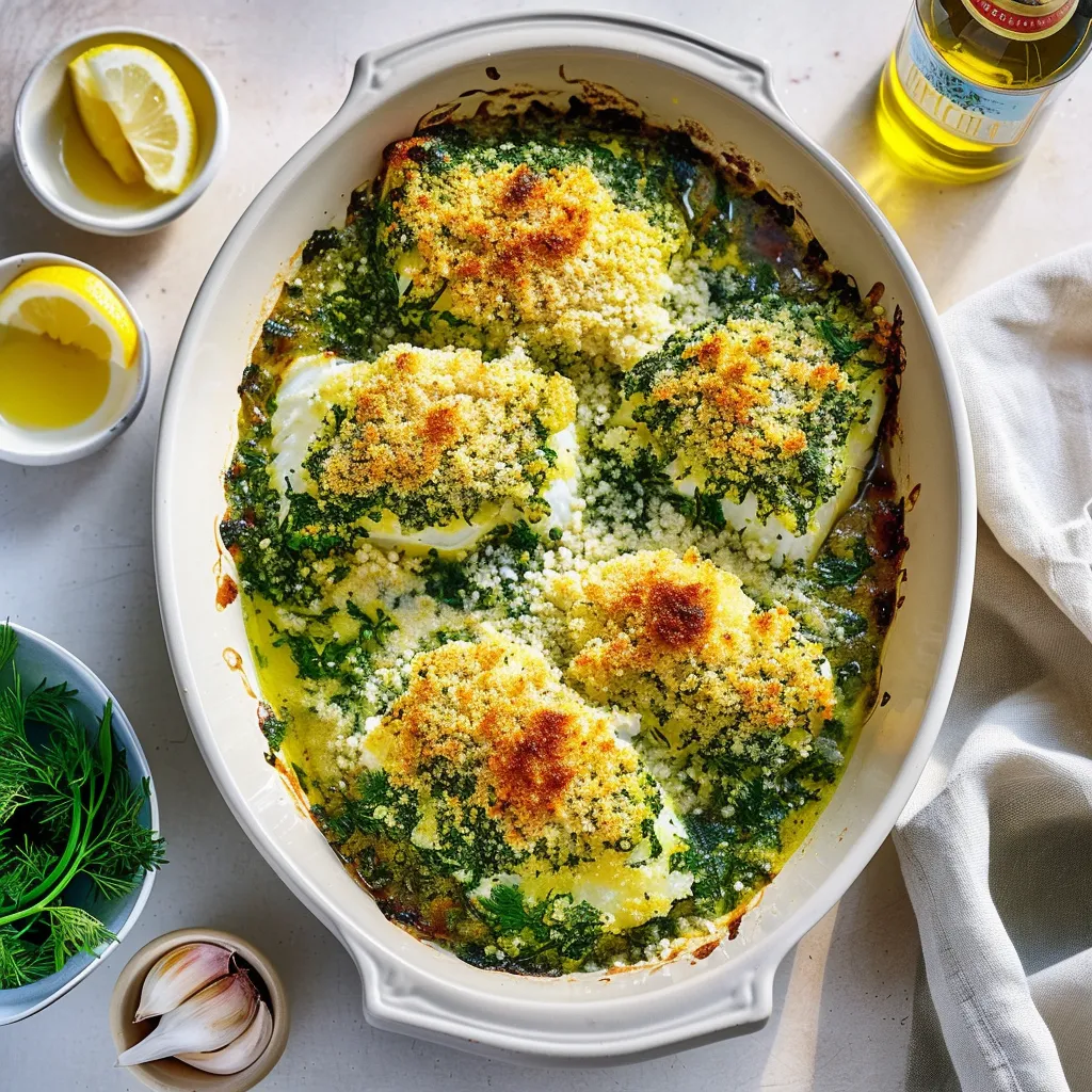 Gratin de morue aux herbes version super facile