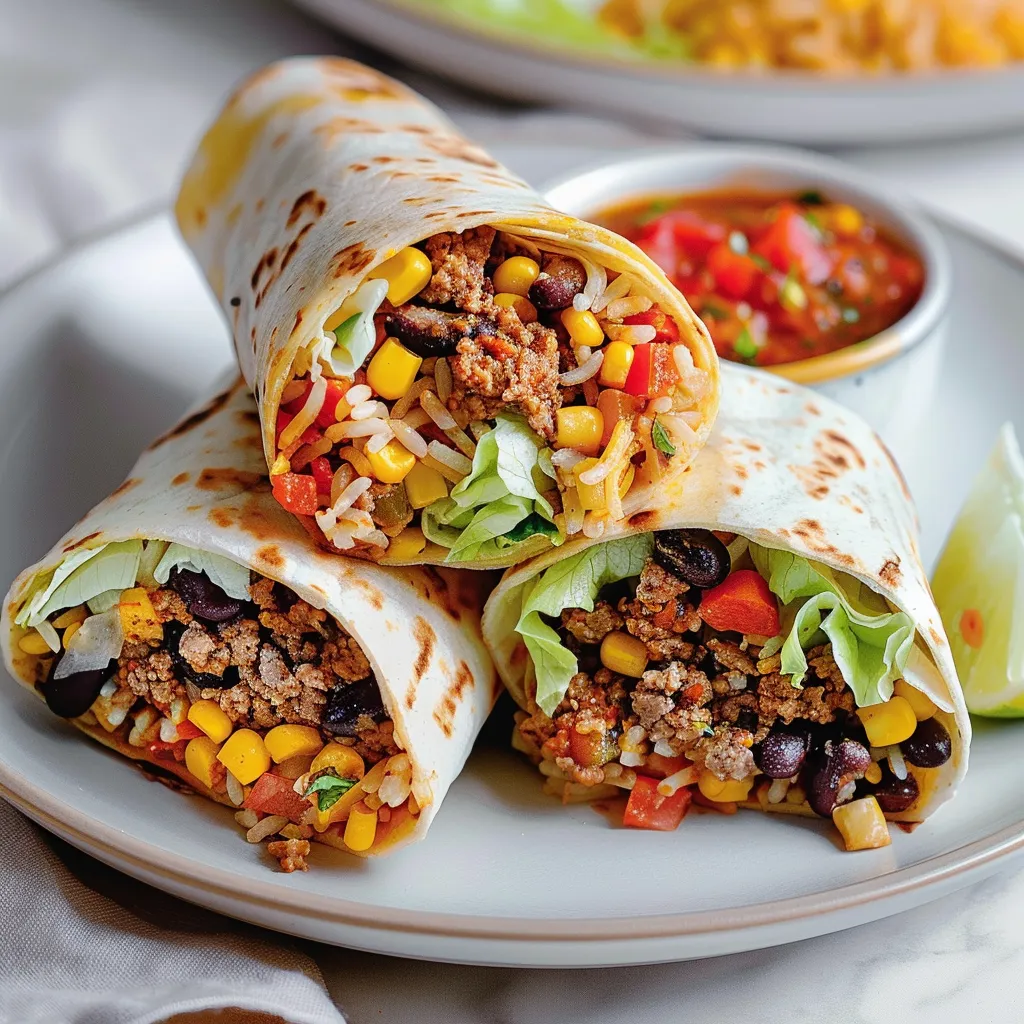 Goûtez ces wraps au bœuf préparés maison