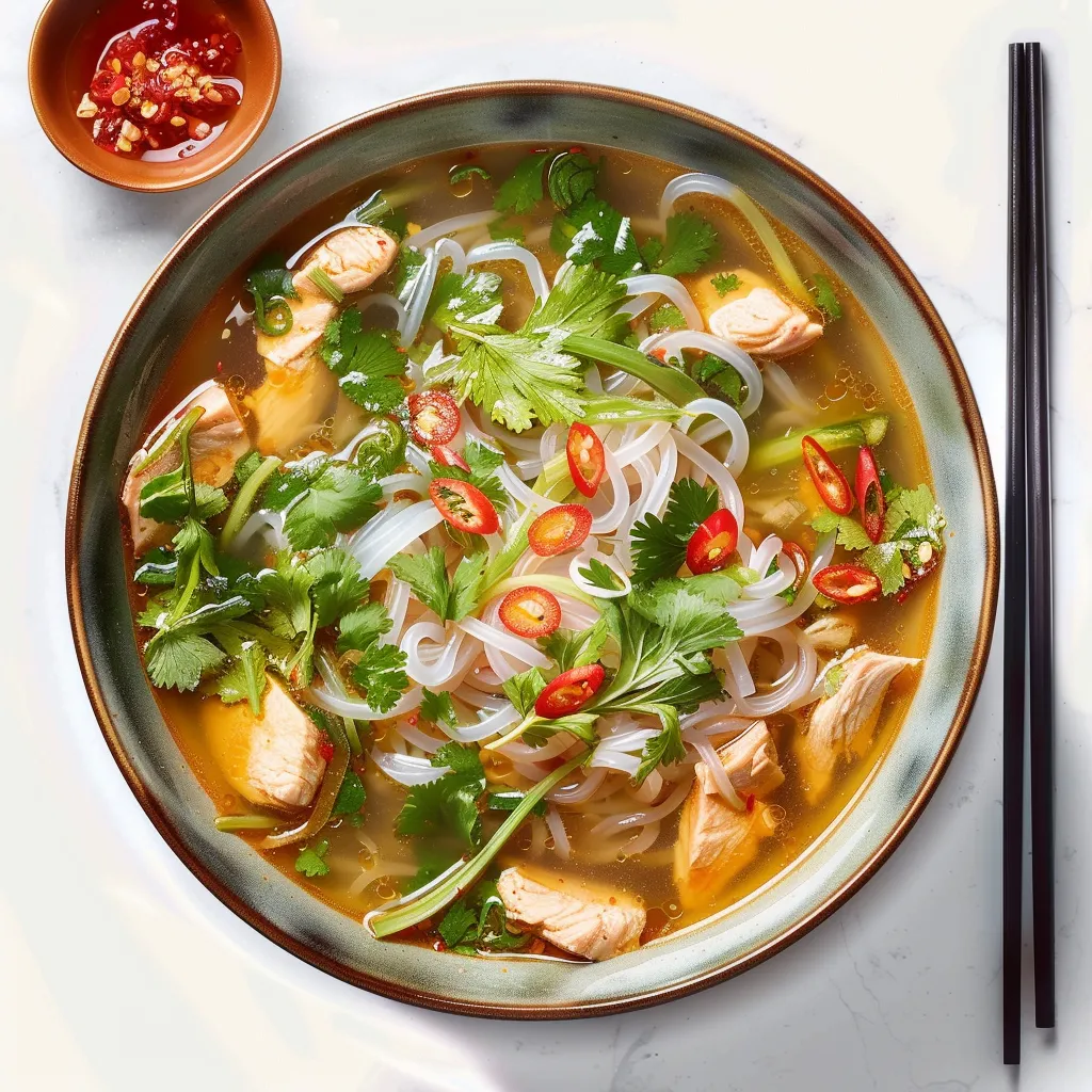 Poulet et nouilles konjac