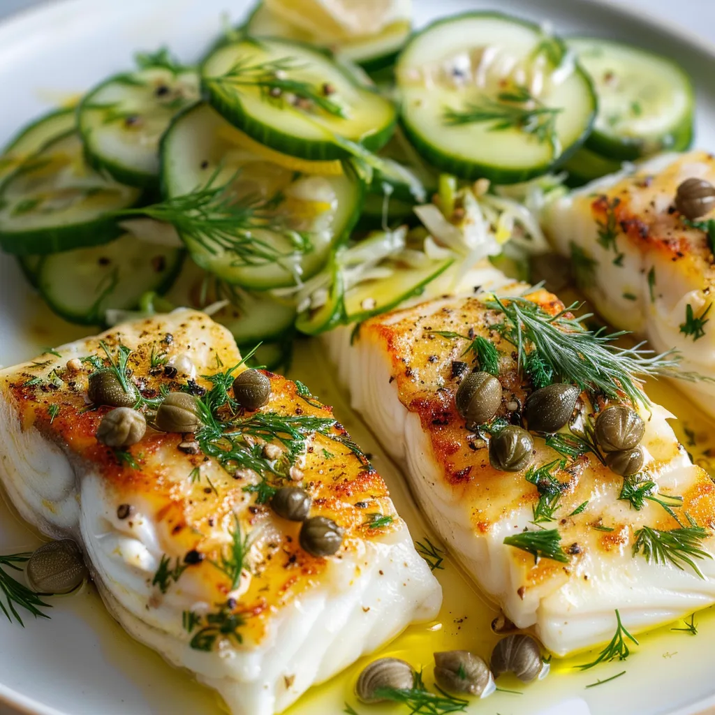 Aiglefin tendre citron salade