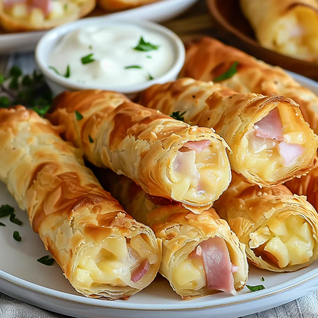 Cigares croustillants jambon pommes de terre maison