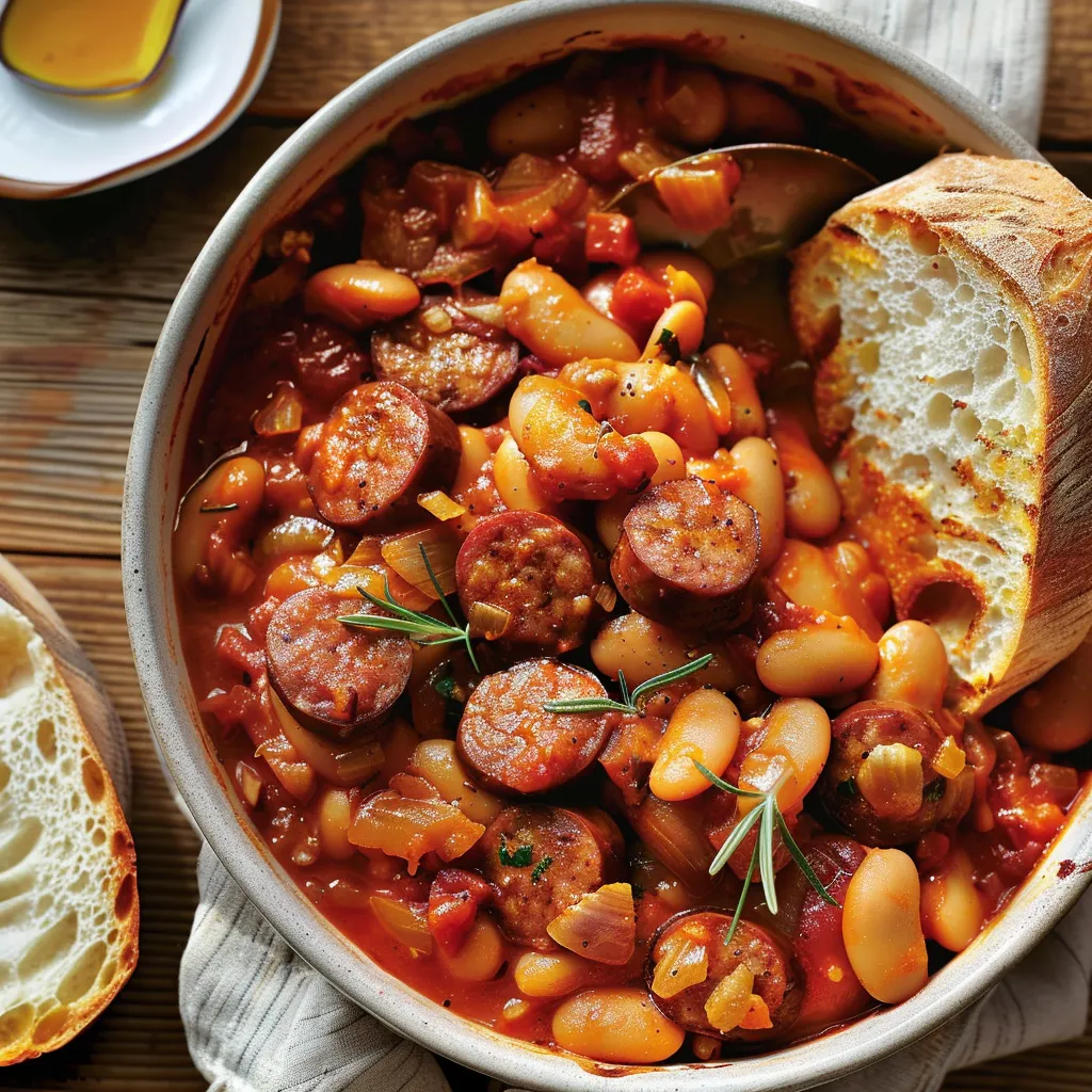 Haricots saucisses savoureux