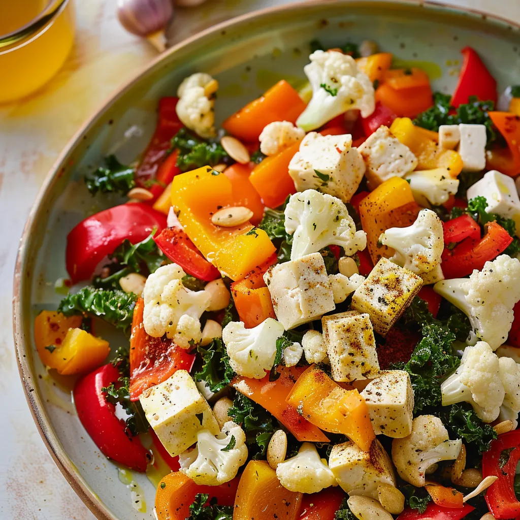 Poivrons tofu chou-fleur