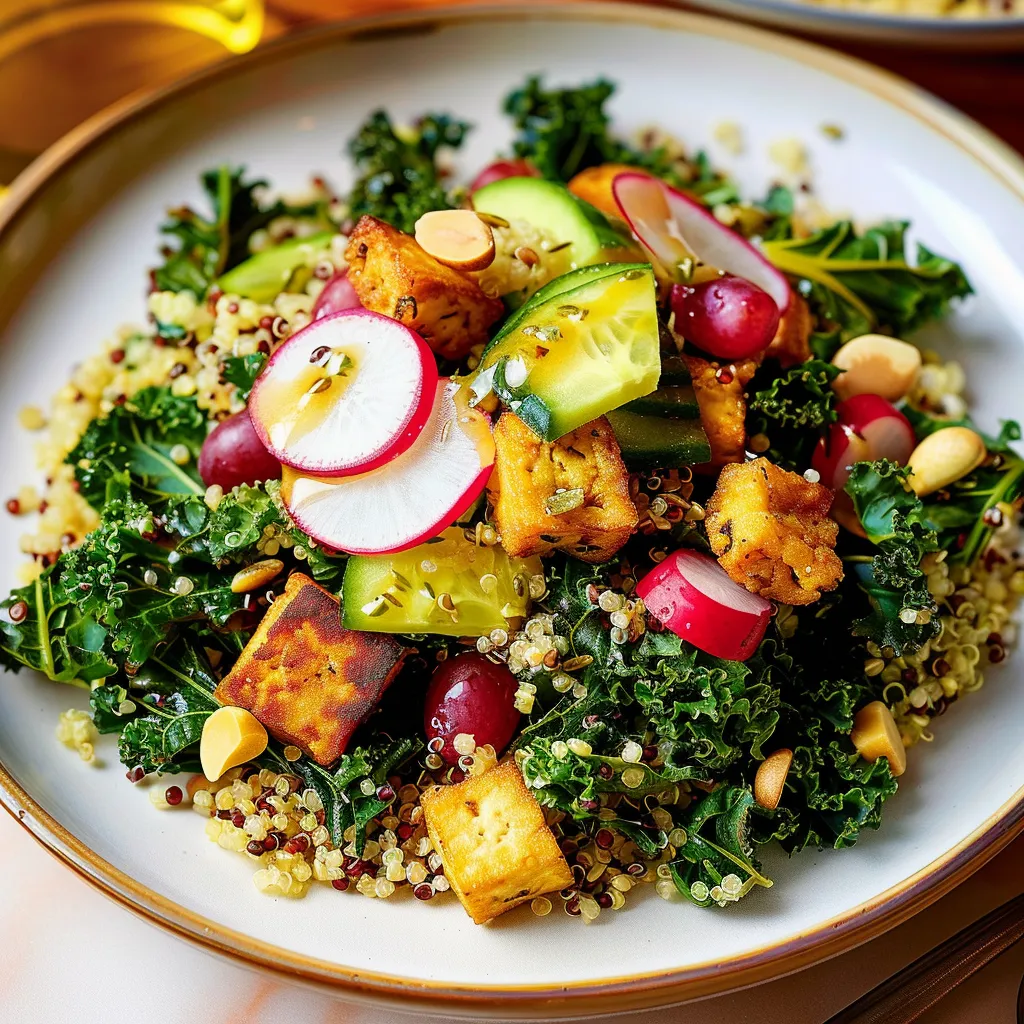 Tofu et kale frais