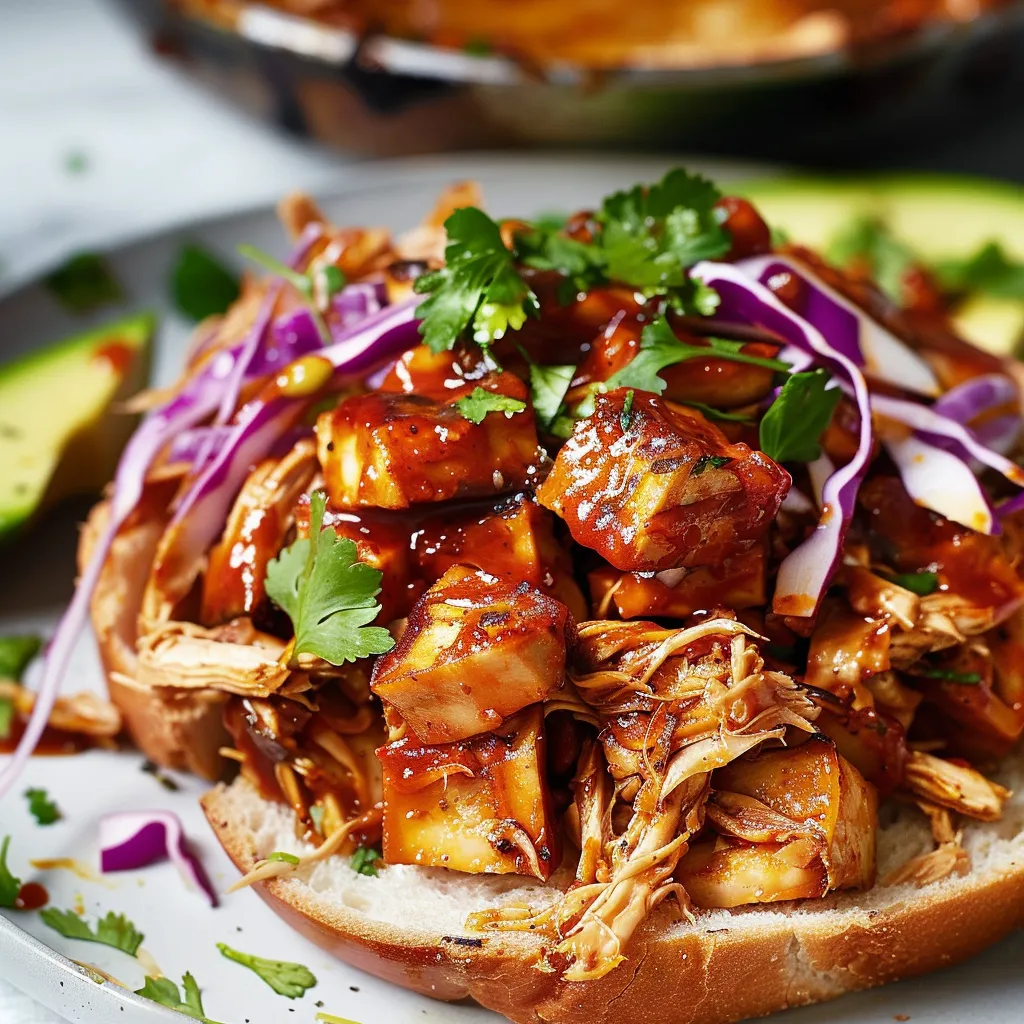 Barbecue tendre jacquier tofu