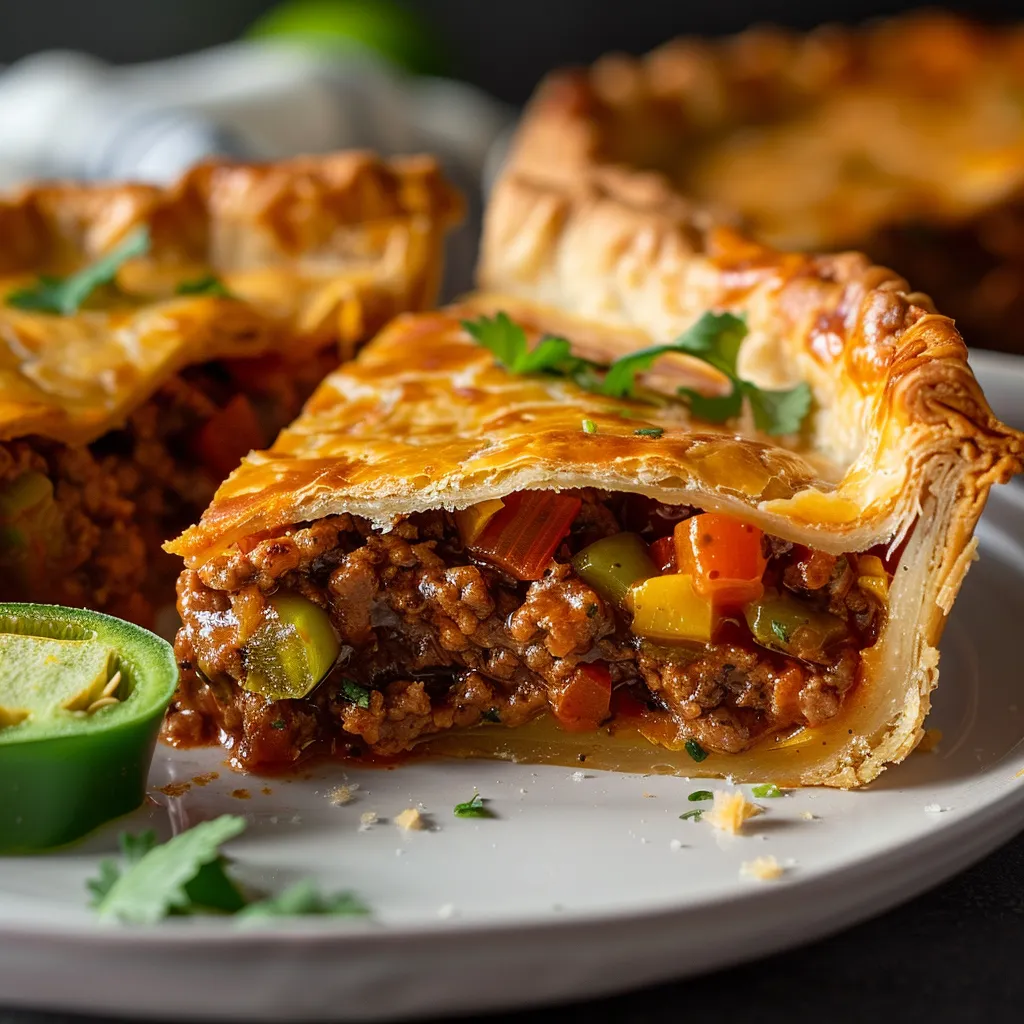 Faites un savoureux pâté mexicain avec du boeuf haché et des épices