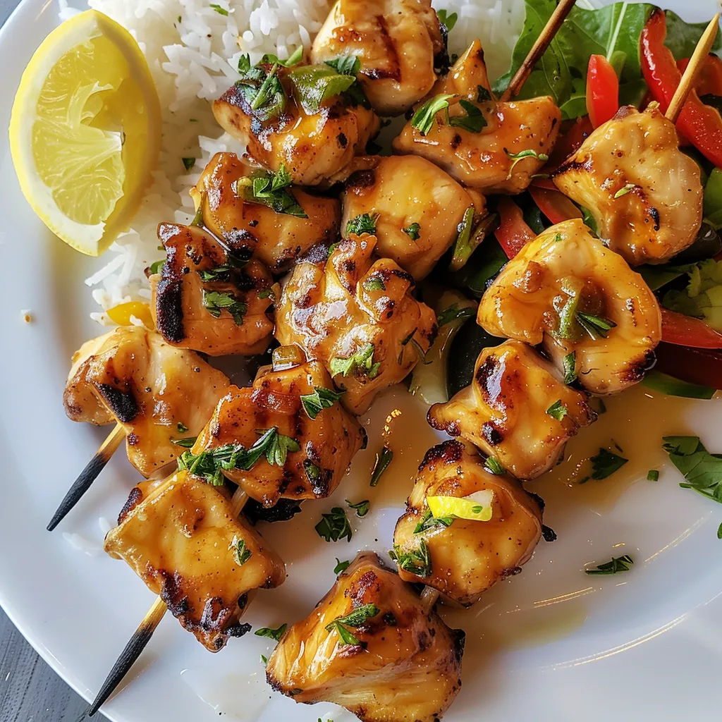 Poulet mariné grillé