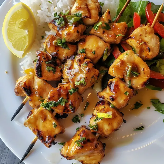 Poulet mariné grillé
