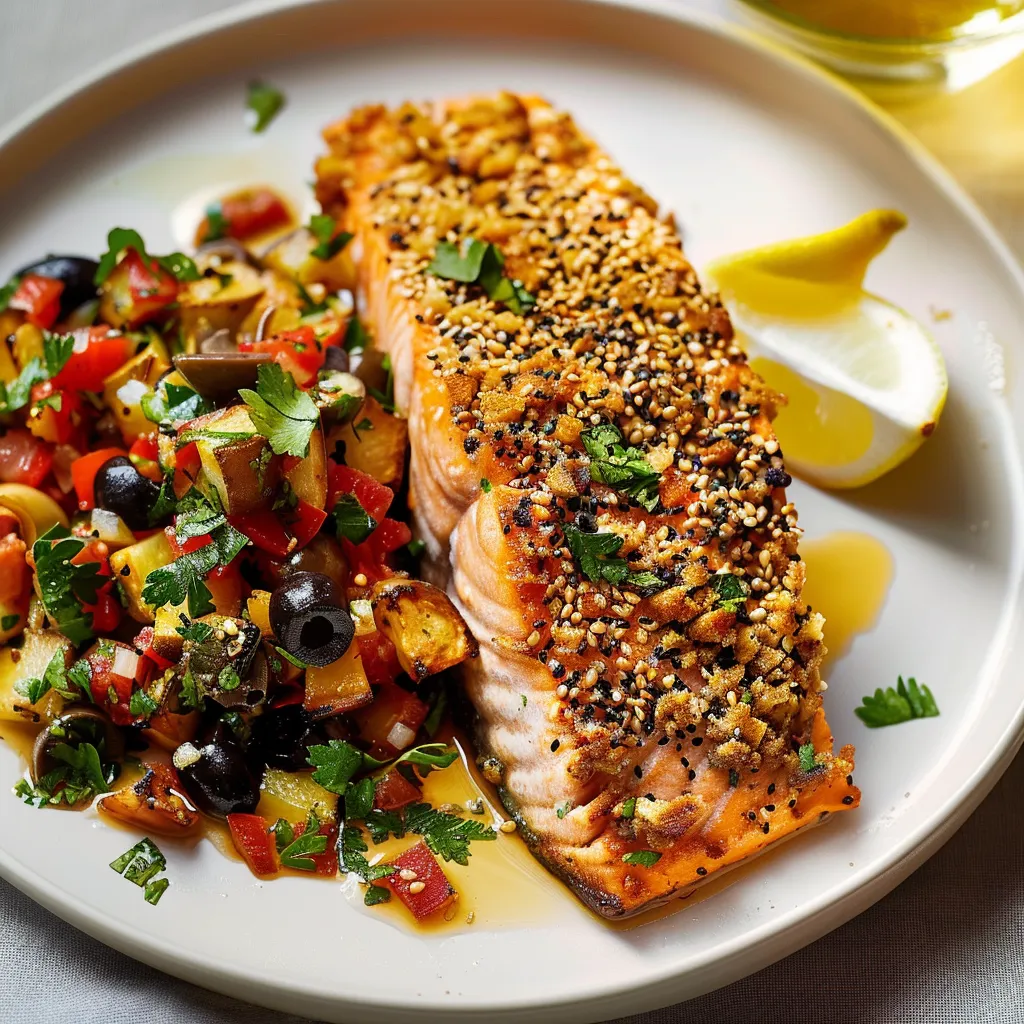 Saumon en croûte de dukka