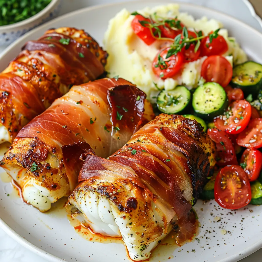 Poisson au paprika et prosciutto