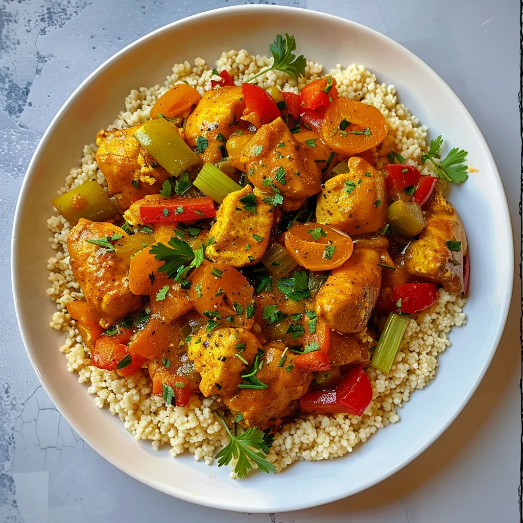 Prépare facilement un poulet tendre au gingembre et curcuma