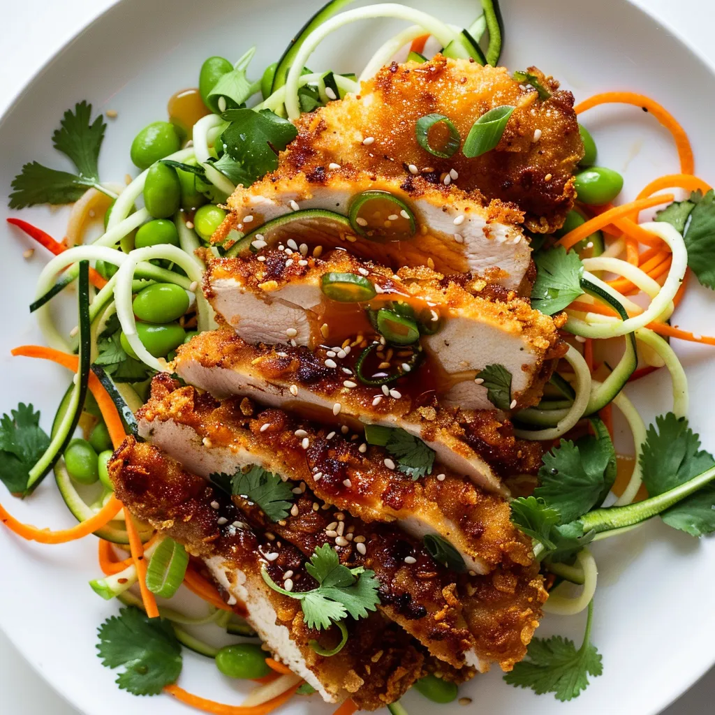 Poulet croustillant aux nouilles tao