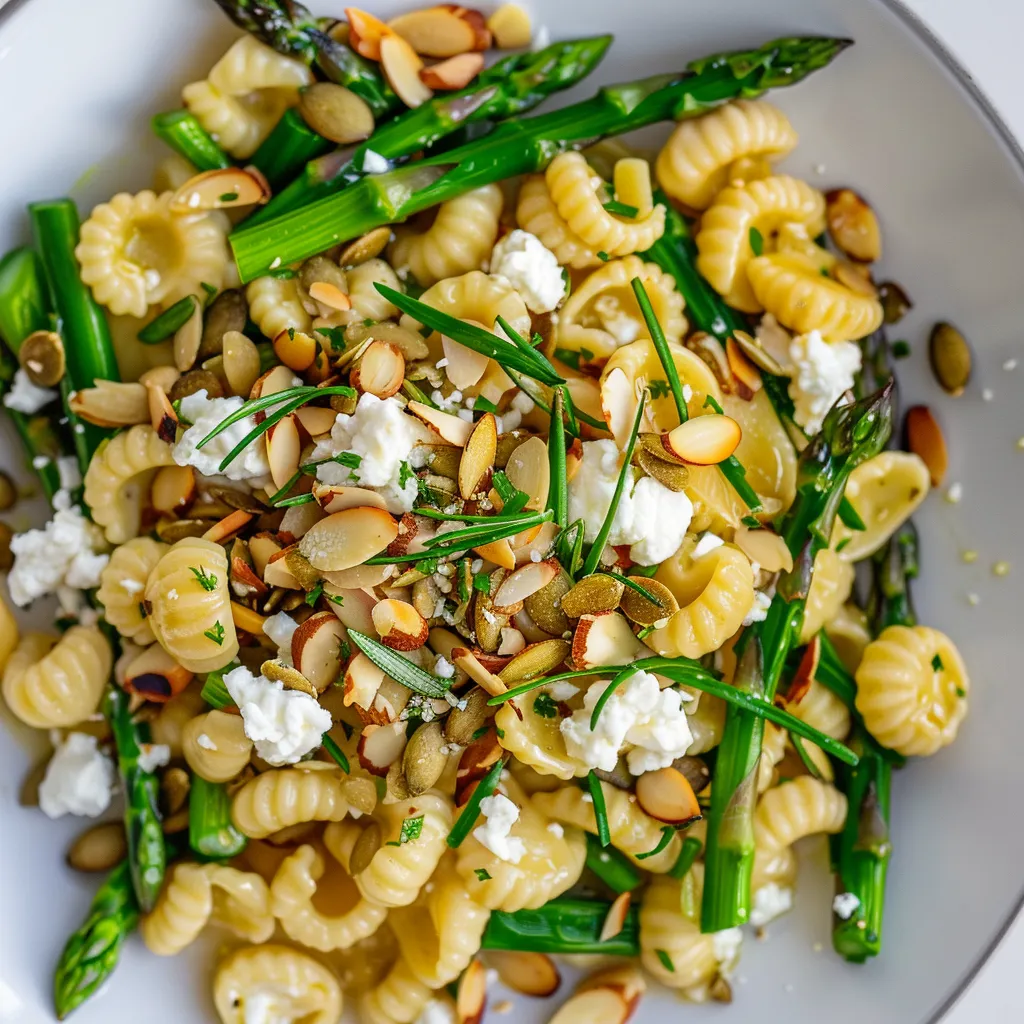 Pâtes et légumes verts
