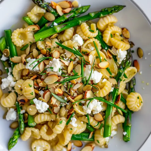 Pâtes et légumes verts