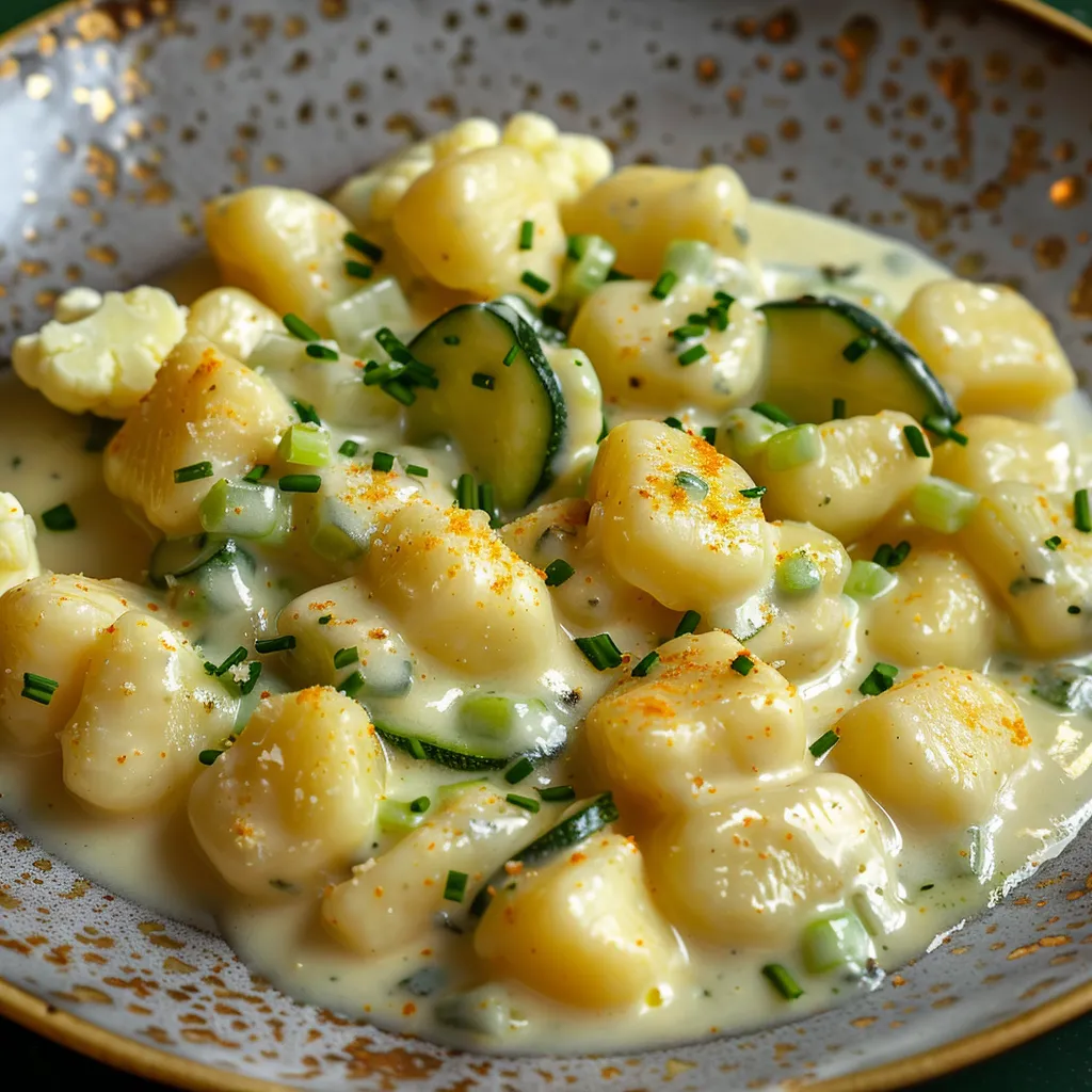 Légers gnocchis fromage légumes