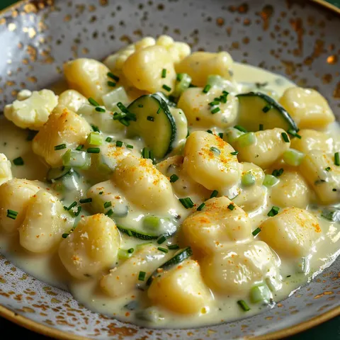 Légers gnocchis fromage légumes