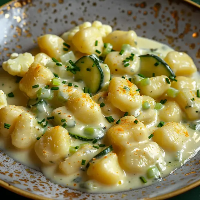 Légers gnocchis fromage légumes