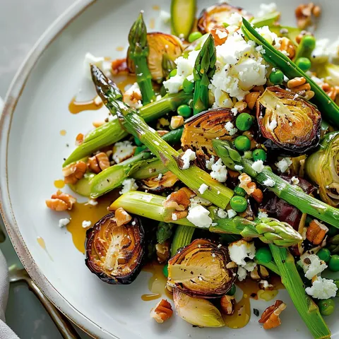 Plat de légumes rôtis avec feta