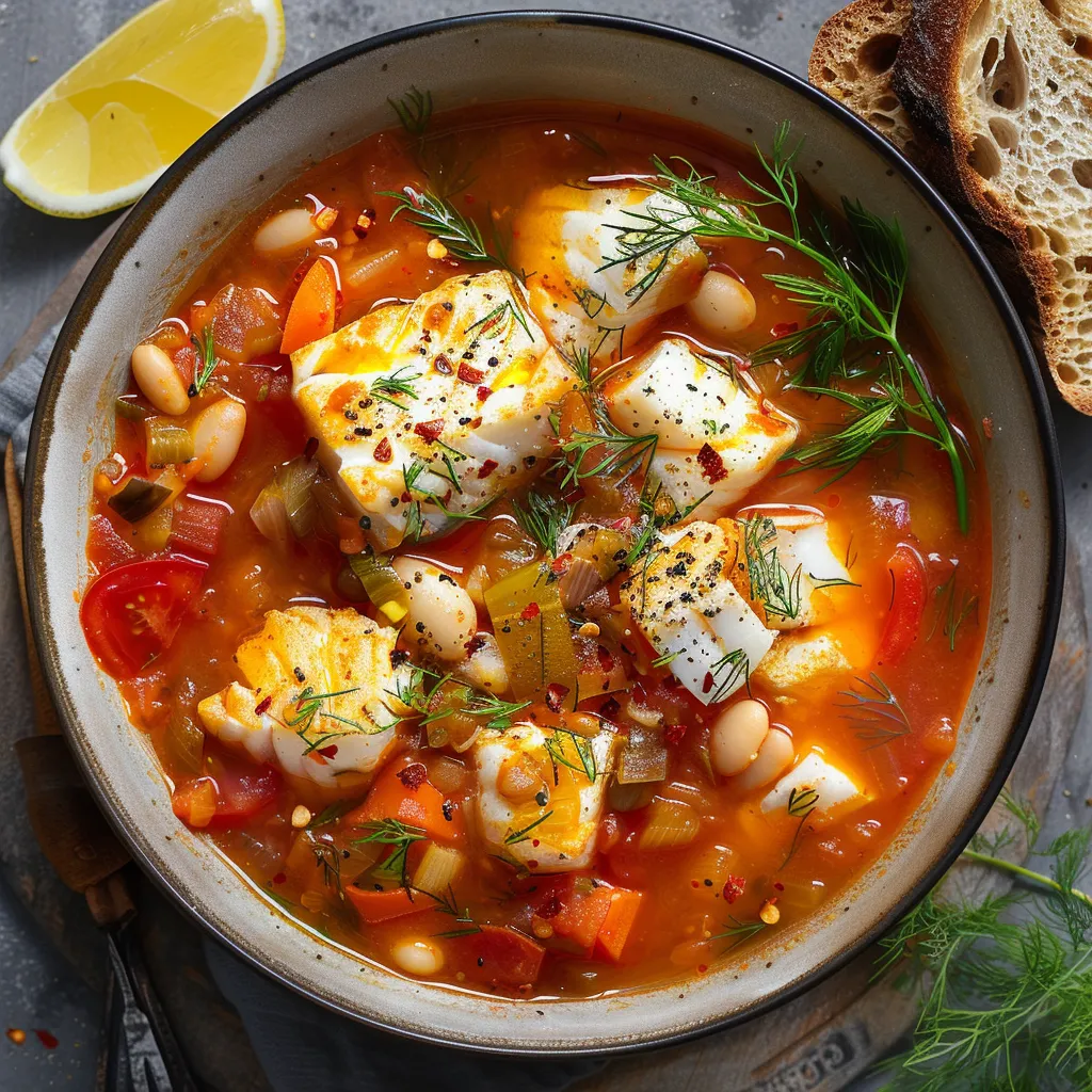 Bol de poisson tomate fenouil