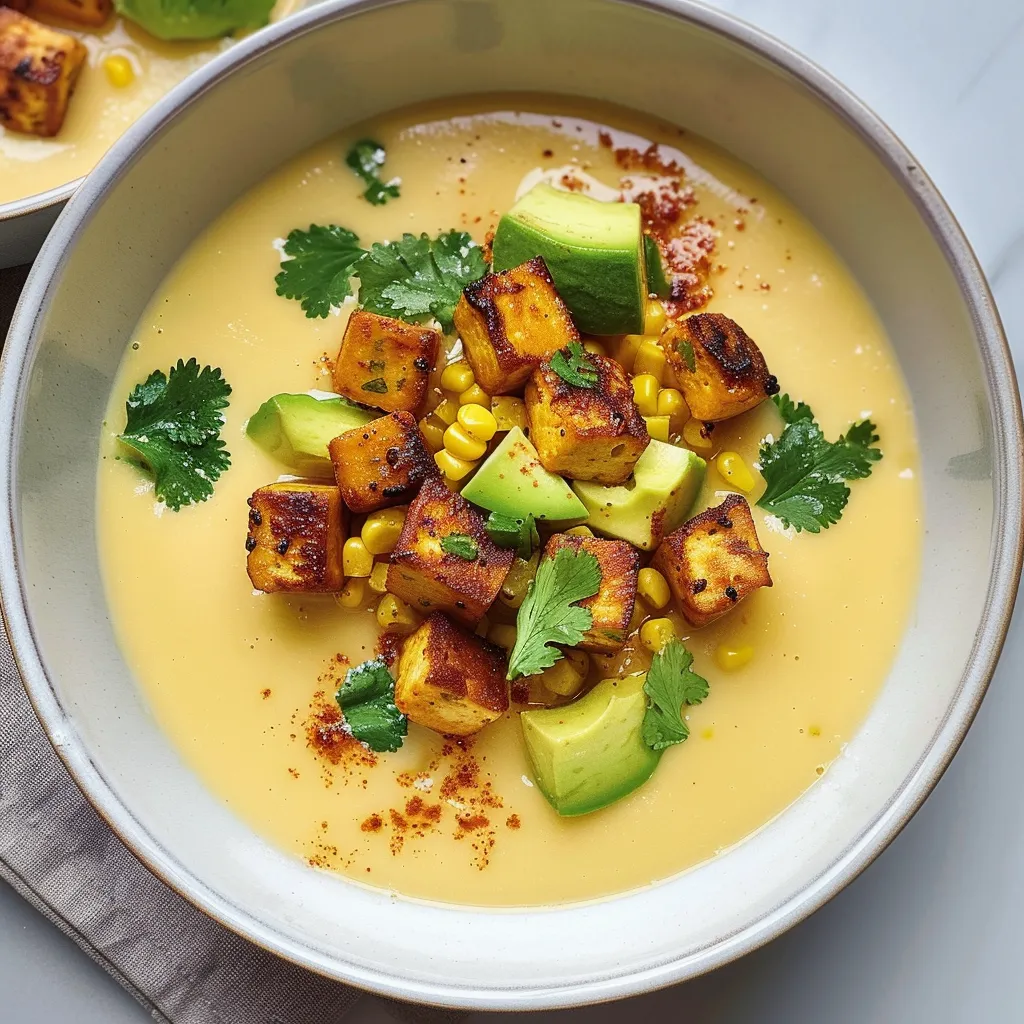 Velouté au maïs et tofu