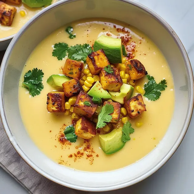 Velouté au maïs et tofu