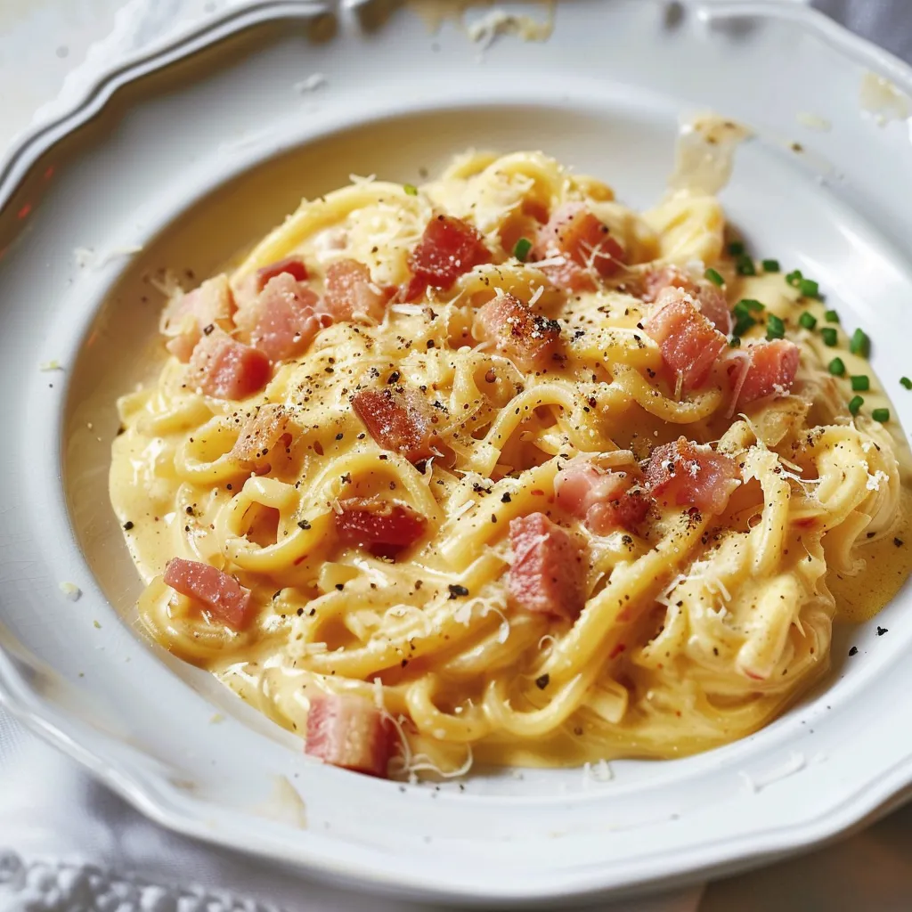 Carbonara maison savoureuse