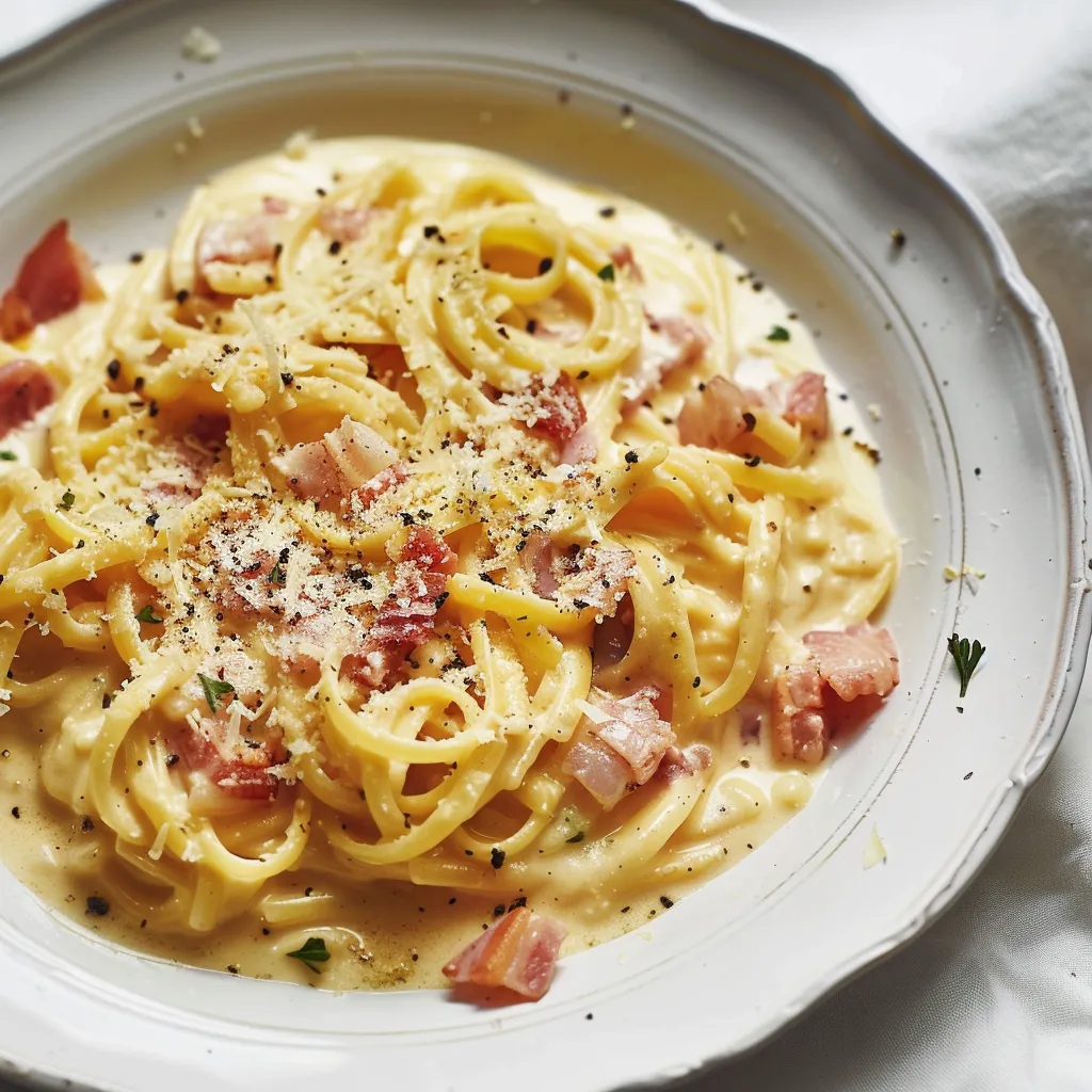 Plat de carbonara super gourmand