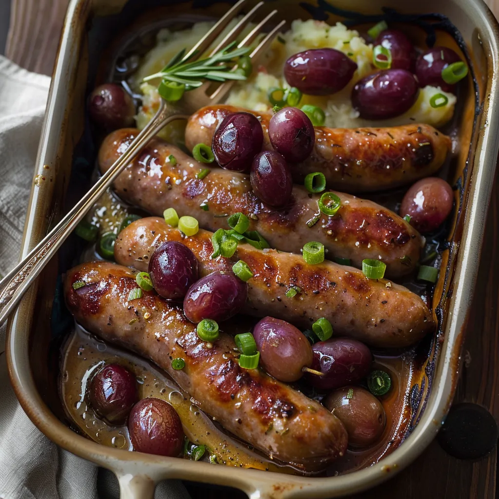 Raisins et saucisses dorés