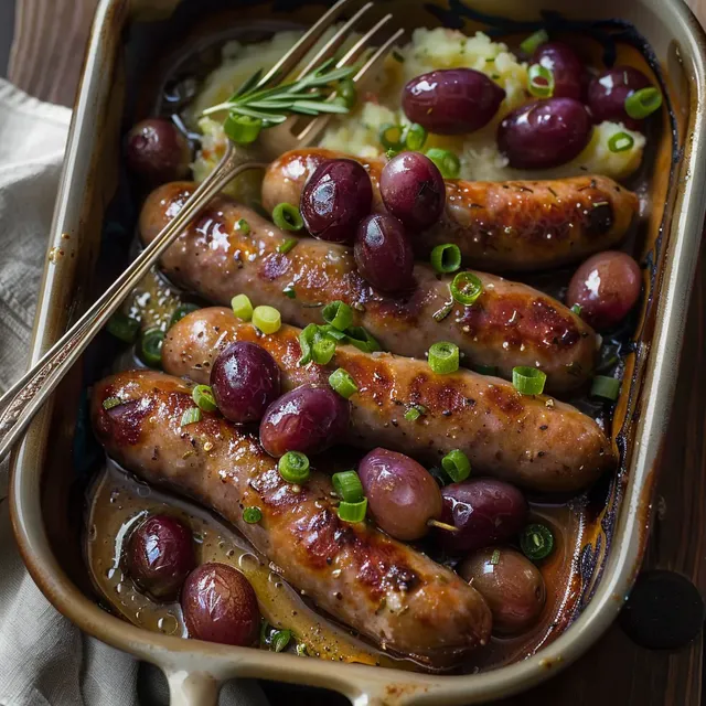 Raisins et saucisses dorés
