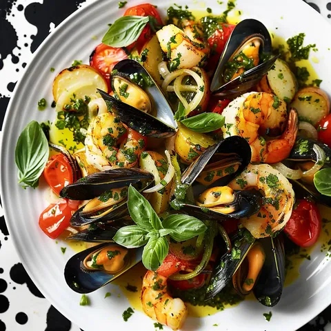 Fruits mer salsa verte