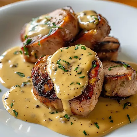 Porc tendre à la moutarde