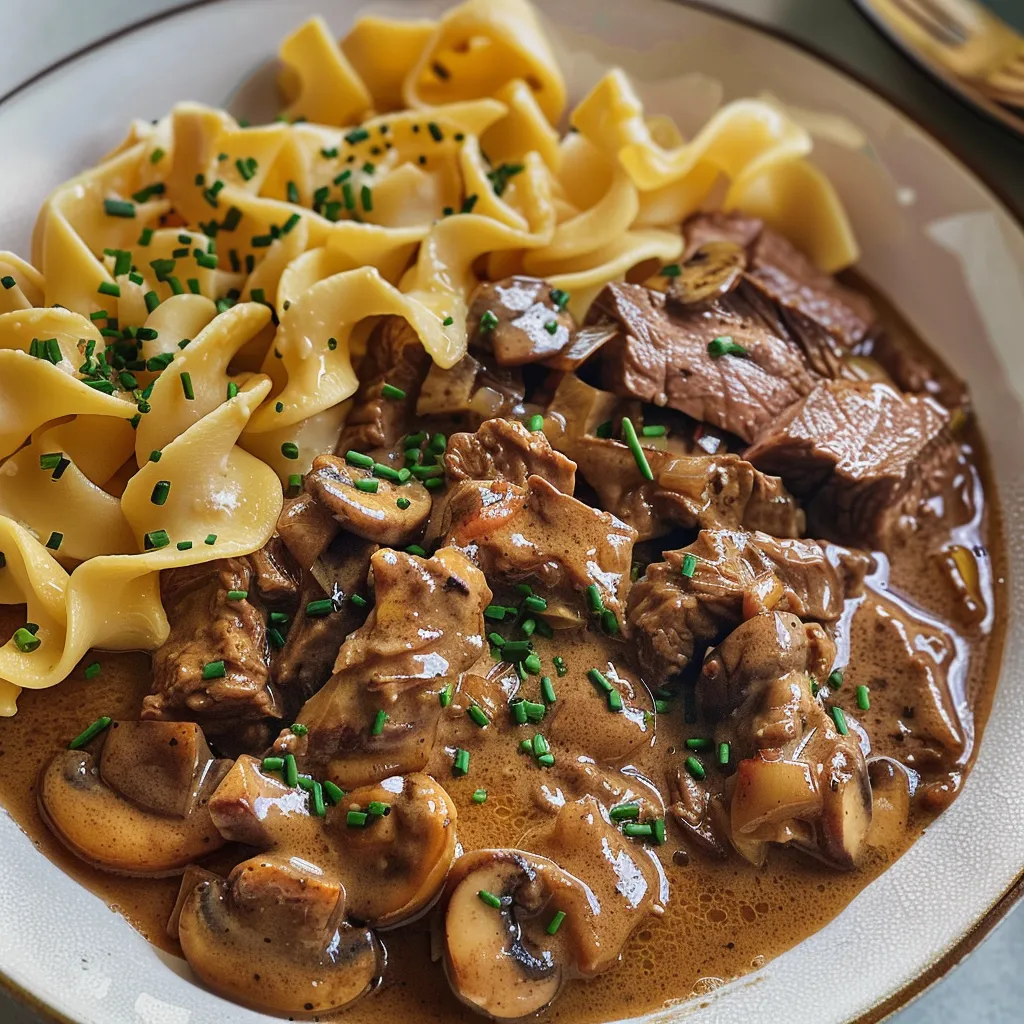Stroganov de bœuf tendre
