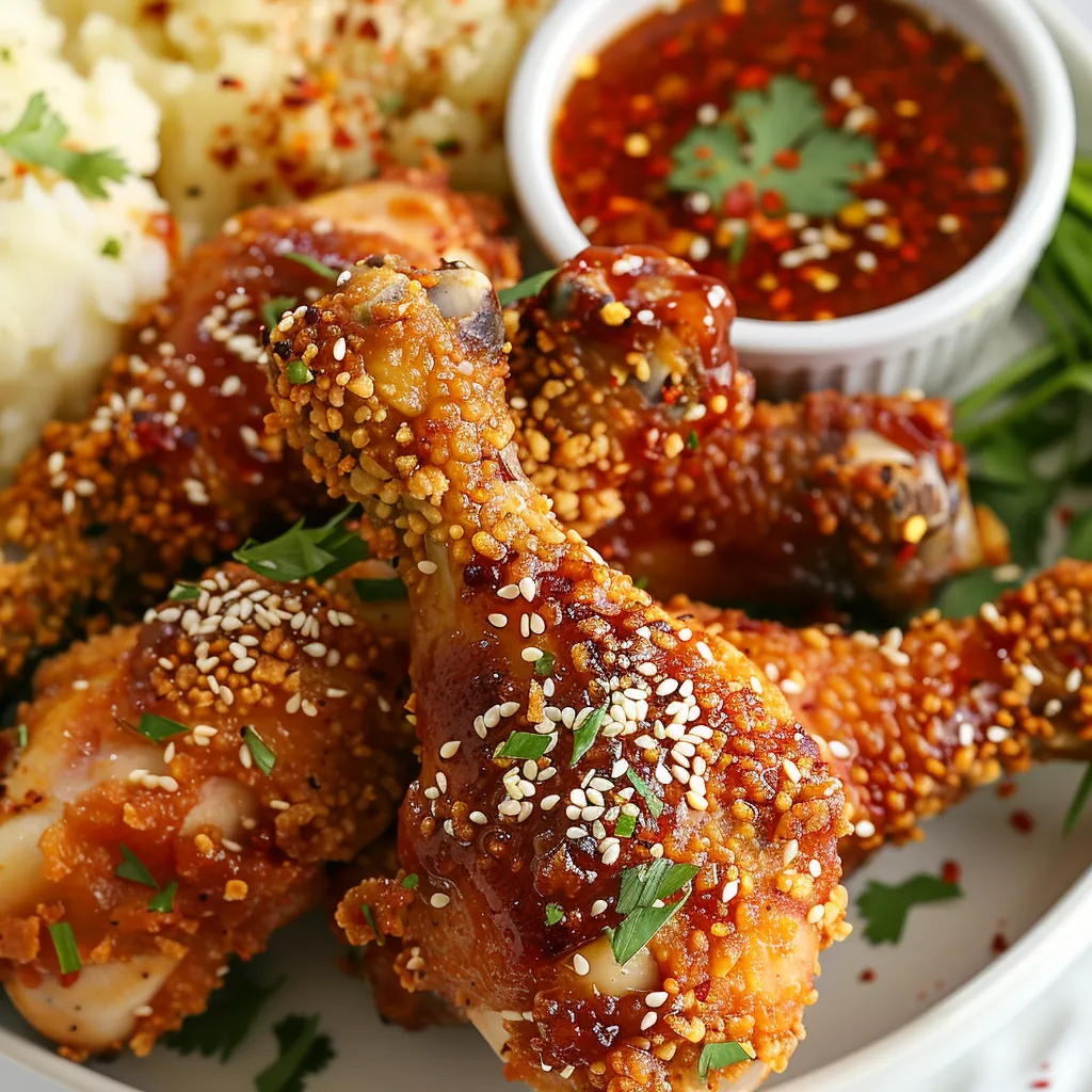 Pilons croustillants sésame et citron épicé