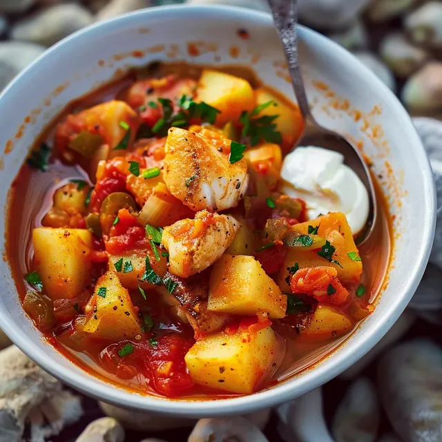 Merlu tendre avec pommes fondantes
