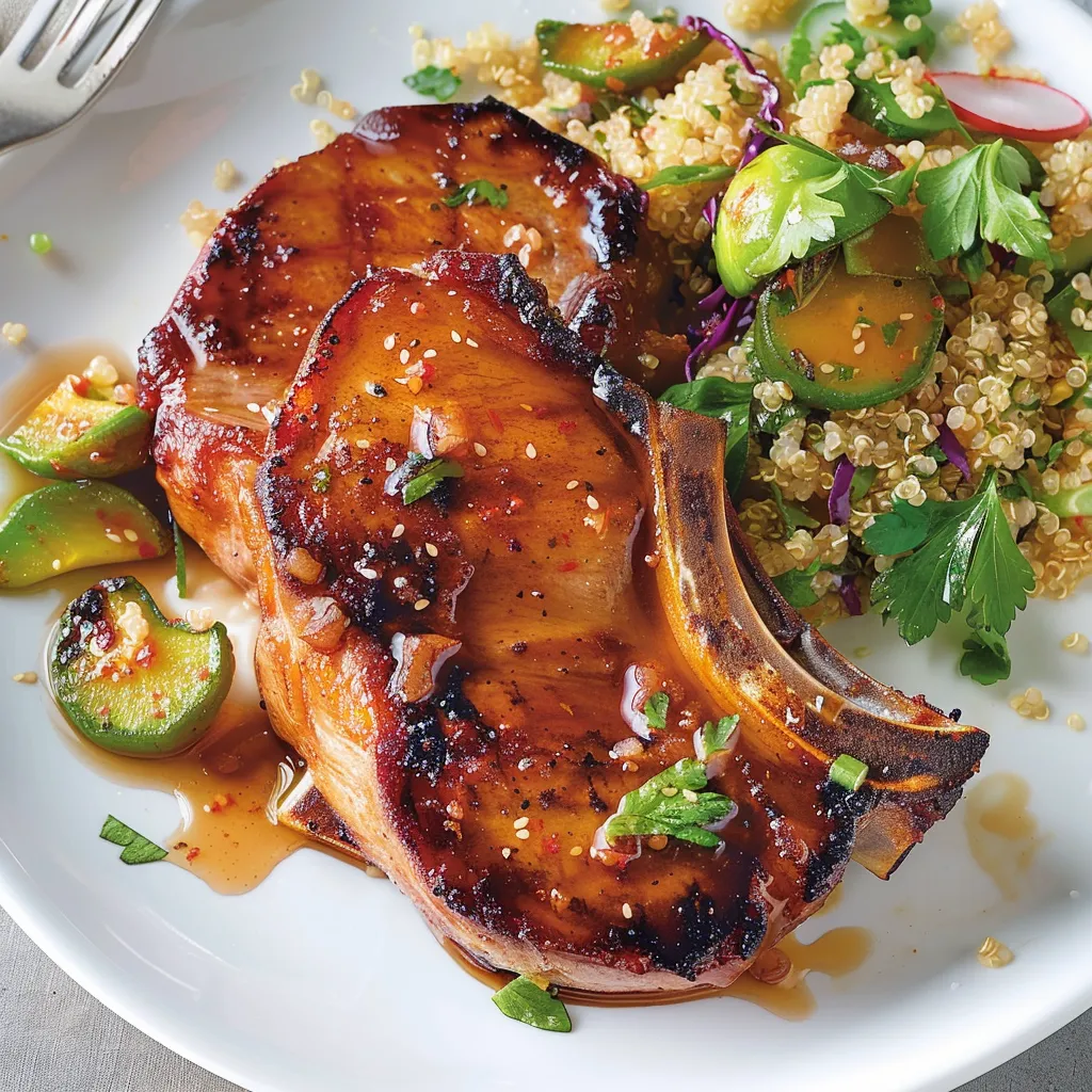 Côtelettes de porc sauce érable soja